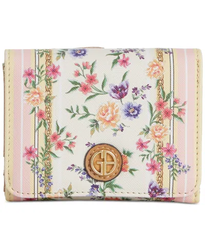 Giani Bernini Pastel Floral Mini Trifold Wallet, Created For Macy's In Floral Multi