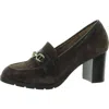Giani Bernini Patsiee Womens Chain Faux Suede Block Heels In Multi