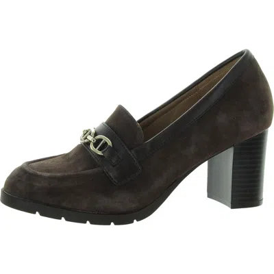 Giani Bernini Patsiee Womens Chain Faux Suede Block Heels In Multi