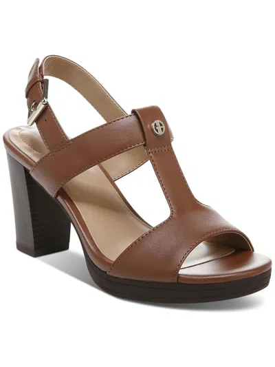 Giani Bernini Paulette Womens Faux Leather Buckle Slingback Sandals In Multi