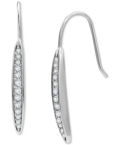 Giani Bernini Pave Bar Linear Drop Earrings In Sterling Silver, Macy's Exclusive