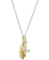 Giani Bernini Pave Moon & Hamsa Hand 18" Pendant Necklace, Created For Macy's In Metallic