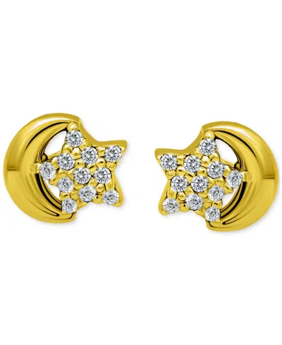 Giani Bernini Pave Star & Moon Stud Earrings, Exclusively At Macy's
