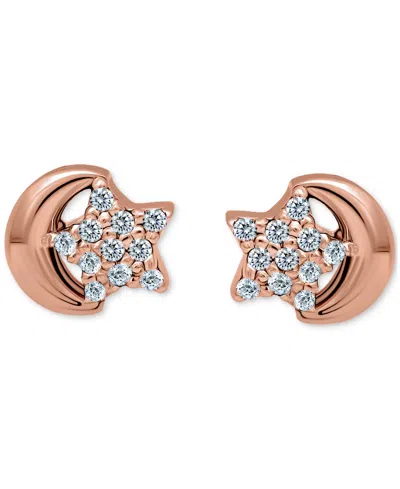 Giani Bernini Pave Star & Moon Stud Earrings, Exclusively At Macy's
