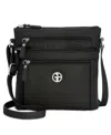 Giani Bernini Pebble Crossbody, Created For Macy's In Black,black,silver