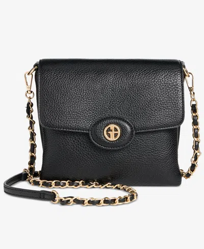 Giani Bernini Pebble East West Small Flap Crossbody, Exclusively At Macy's In Black