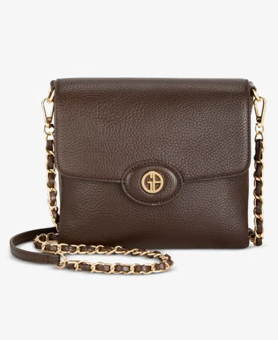Giani Bernini Pebble East West Small Flap Crossbody, Exclusively At Macy's In Black