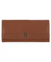Giani Bernini Pebble Leather Receipt Wallet, Created For Macy's In Cognac,silver