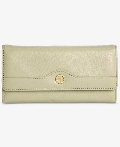 Giani Bernini Pebble Leather Receipt Wallet, Exclusively At Macy's In Brown