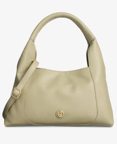 Giani Bernini Pebble Medium Shoulder Bag, Macy's Exclusive In Lemon Pepp
