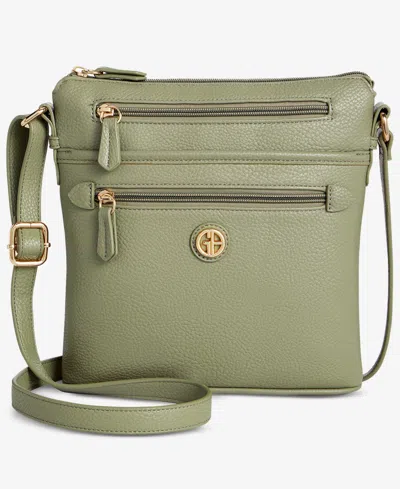 Giani Bernini Pebble North South Small Crossbody, Exclusively At Macy's In Green