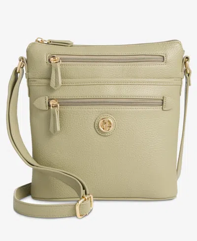 Giani Bernini Pebble North South Small Crossbody, Exclusively At Macy's In Green