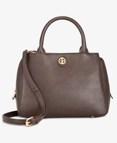 Giani Bernini Pebble Small Satchel Bag, Exclusively At Macy's In Brown