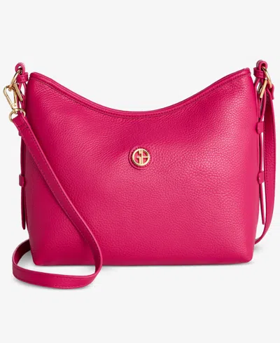 Giani Bernini Pebble Soft Medium Shoulder Bag, Exclusively At Macy's In Red