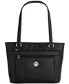 Giani Bernini Pebble Tote, Created For Macy's In Black,black,silver