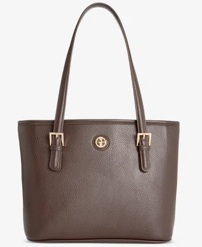 Giani Bernini Pebble Tulip Large Tote Bag, Exclusively At Macy's In Brown