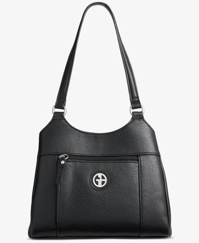 Giani Bernini Pebbled 4-poster Tote, Exclusively At Macy's In Black