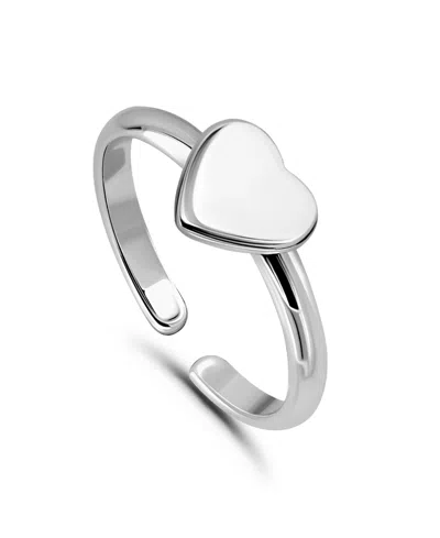 Giani Bernini Polish Heart Adjustable Toe Ring. Sterling Silver. Created For Macy's. In Purple