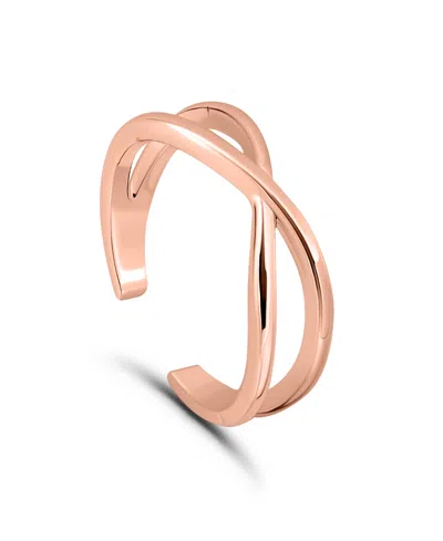 Giani Bernini Polish Infinity Sign Adjustable Toe Ring. 18kt Rose Gold Over Sterling Silver. Created For Macy's. In Pink