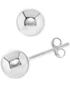 Giani Bernini Polished Ball Stud Earrings In Sterling Silver, Created For Macy's In Silver