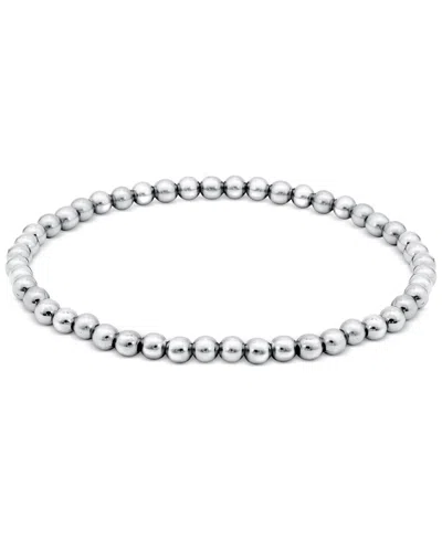 Giani Bernini Polished Beaded Stretch Bracelet (4mm) In 18k Gold Over Sterling Silver, Exclusively At Macy's