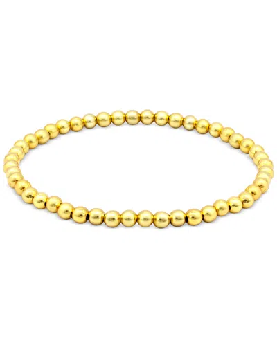 Giani Bernini Polished Beaded Stretch Bracelet (4mm) In 18k Gold Over Sterling Silver, Exclusively At Macy's In Gold Over Silver