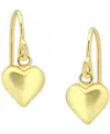 Giani Bernini Polished Heart Drop Earrings, Exclusively At Macy's In Gold Over Silver