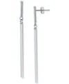 Giani Bernini Polished Linear Drop Earrings, Created For Macy's In Sterling Silver