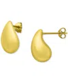 Giani Bernini Polished Teardrop Stud Earrings, Created For Macy's In Gold Over Silver