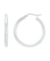 Giani Bernini Polished Tube Hoop Earrings, 30mm, Created For Macy's In Sterling Silver