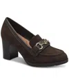 Giani Bernini Porshaa 10013424200 Loafer Pump Women 9 Brown Block Heel Gbnc428