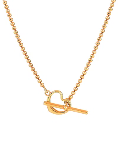 Giani Bernini Primavera Gold Over Silver Heart Toggle Bead Necklace