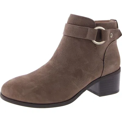 Giani Bernini Putneyy Womens Buckle Heeled Ankle Boots In Brown