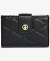 Giani Bernini Quilted Framed Indexer Wallet, Macy's Exclusive In Black