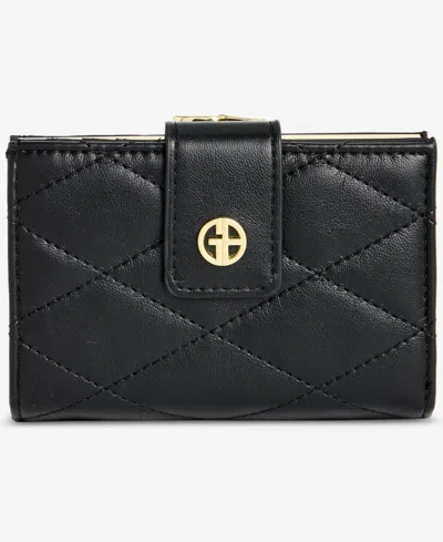 Giani Bernini Quilted Framed Indexer Wallet, Macy's Exclusive In Black