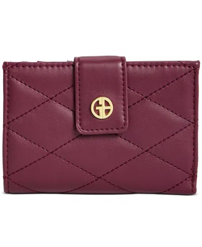 Giani Bernini Quilted Framed Indexer Wallet, Macy's Exclusive In Purple