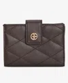Giani Bernini Quilted Framed Indexer Wallet, Macy's Exclusive In Brown