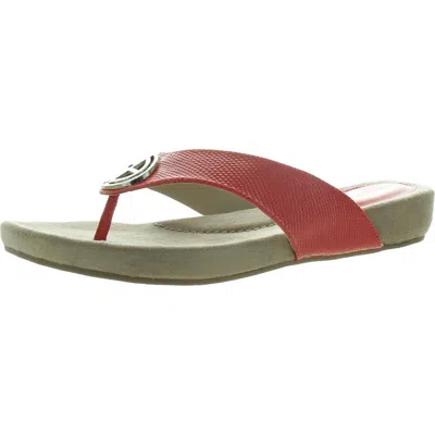 Giani Bernini Racchel Womens Monogram Manmade Slide Sandals In Multi