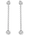 Giani Bernini Round Bezel Set Stone Drop Earrings (2-3/8 Ct. T.w.) In Sterling Silver, Macy's Exclusive In Metallic