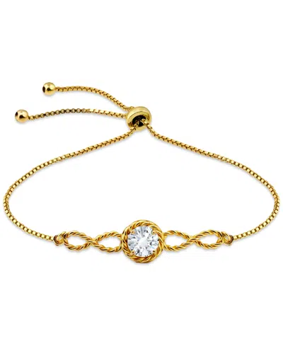 Giani Bernini Round Cubic Zirconia Infinity Link Bolo Bracelet (1-1/4 Ct. T.w.) In 18k Gold Over Sterling Silver,