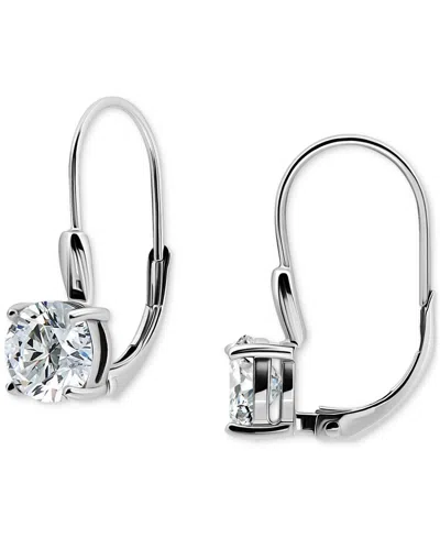 Giani Bernini Round Cubic Zirconia Leverback Earrings In Gold Vermeil Over Sterling Silver, Macy's Exclusive In Metallic