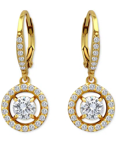Giani Bernini Round Drop Earrings (2-1/3 Ct. T.w.) In 18k Gold Plated Sterling Silver, Macy's Exclusive