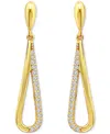 Giani Bernini Round Drop Earrings (3/8 Ct.t.w) In 18k Gold Plated Sterling Silver, Macy's Exclusive In Gold