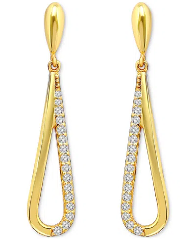 Giani Bernini Round Drop Earrings (3/8 Ct.t.w) In 18k Gold Plated Sterling Silver, Macy's Exclusive