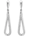 Giani Bernini Drop Earrings (3/8 Ct. T.w.) In Sterling Silver, Macy's Exclusive In Metallic
