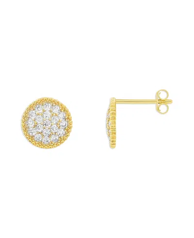 Giani Bernini Round Pave Cz Studs In Gold