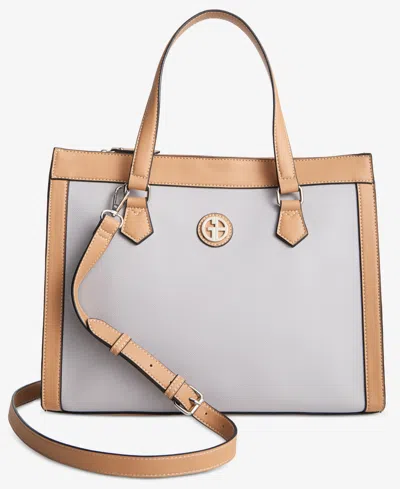 Giani Bernini Saffiano Medium Book Tote, Created For Macy's In Raindrops