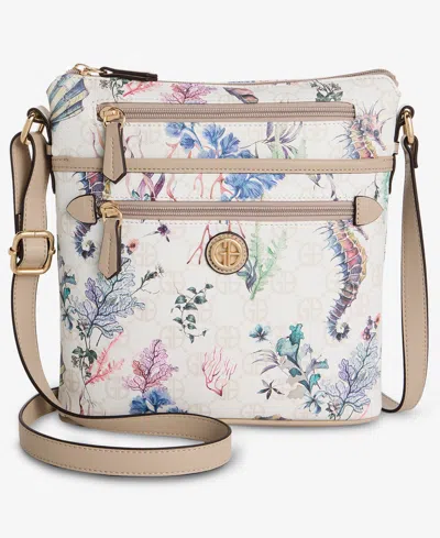 Giani Bernini Sea Print Crossbody Bag, Macy's Exclusive In Multi