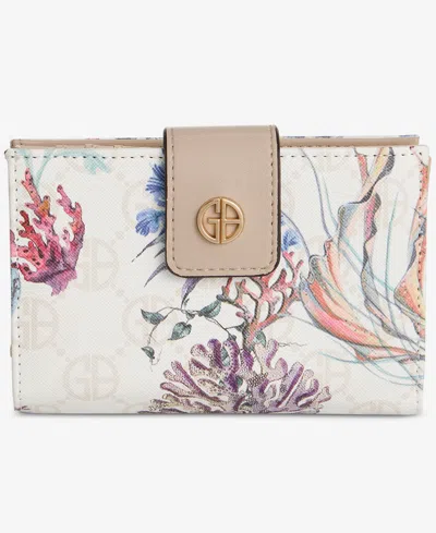 Giani Bernini Sea Print Framed Indexer Wallet, Macy's Exclusive In White