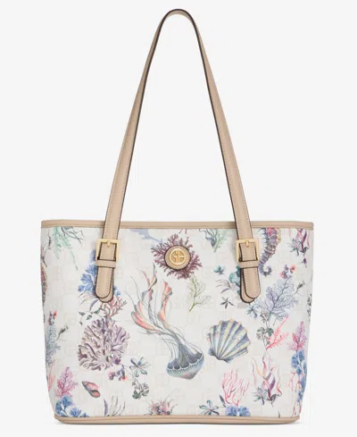 Giani Bernini Sea Print Tulip Tote Bag, Macy's Exclusive In Multi